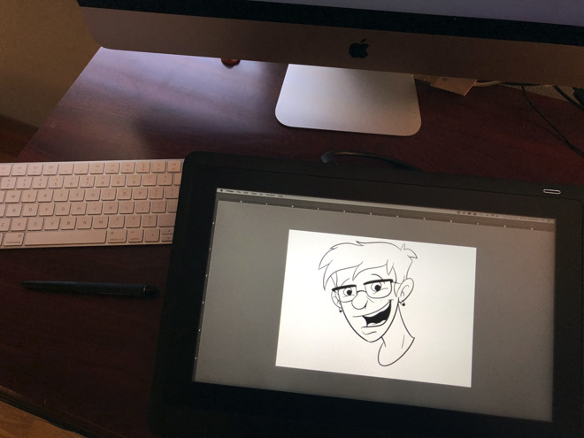 Cintiq 16 in use with a iMac 5K