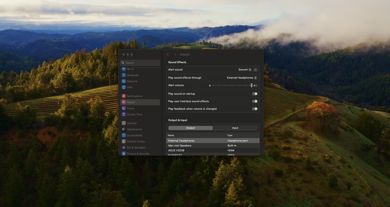 The Alert volume slider is located on the first available menu in sound settings.