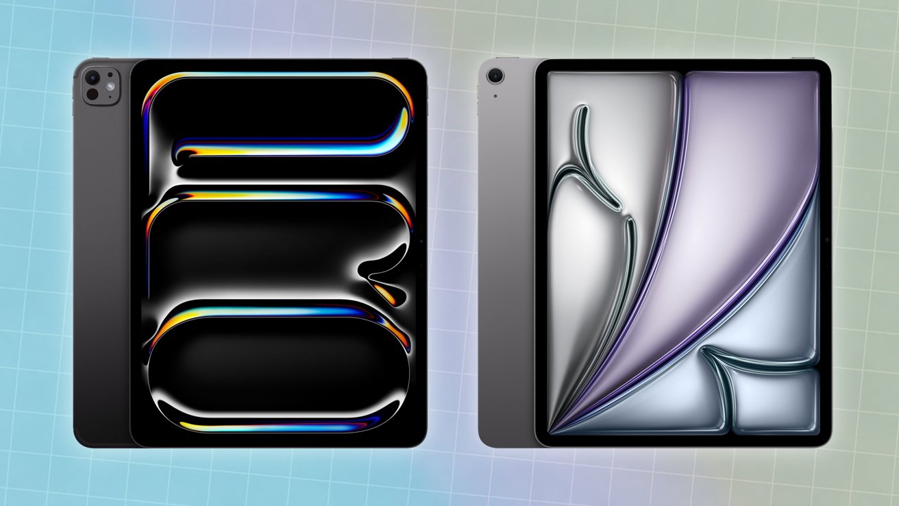 13-inch M4 iPad Pro [left], 13-inch iPad Air [right]